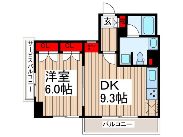 ﾊﾟ-ｸｱｸｼｽ仲御徒町(3号室)の物件間取画像